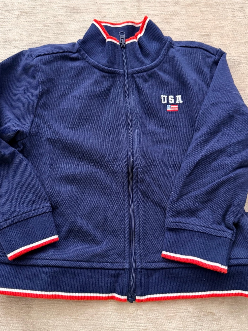 Janie & Jack USA zip up 2T